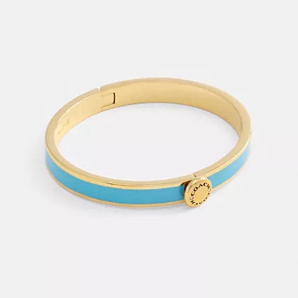 Coach Turquoise and Gold Bangle Bracelet
